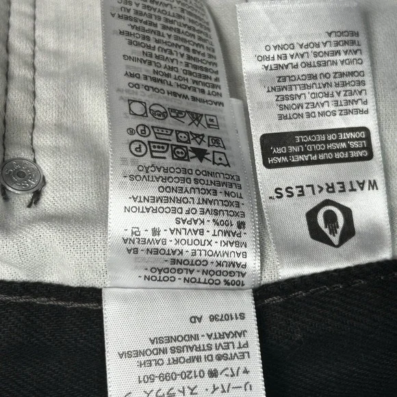 Levis 517 Jeans Men's Size 30x30 Boot Cut Black Denim Cowboy Western Dark Wash - Picture 8 of 9